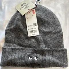 新品　ユニクロ アニヤハインドマーチ カシミヤニットビーニー グレー