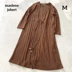 maelene jobert ブラウン リブ ロングカーディガン 長袖のサムネイル