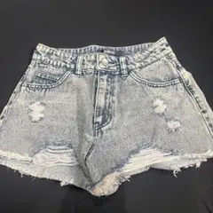 SURVE ダメージデニムショートパンツ
