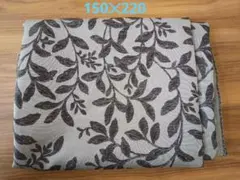厚手カーテンはぎれ 150✕220 グレー系 リーフ柄 中古品のサムネイル