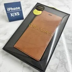 新品開封済 本革 iPhoneX/XS TOIANO手帳型ケース ブラウン
