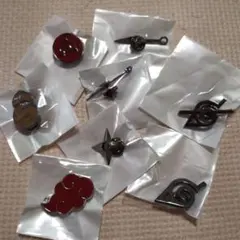 ピンバッジ8個セット 木の葉 抜け忍 写輪眼 クナイ ナルトNARUTO