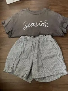 まとめ売り140 クロップド丈 Tシャツ　ショートパンツのサムネイル
