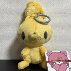 汎用うさぎ　グルーミー　ラウンドワン　ぬいぐるみ　マスコット　黄色　イエロー