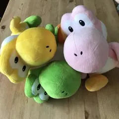 ヨッシー特大ぬいぐるみ　ピンク　イエロー　グリーン　スーパースターS タグ付き