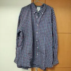 LLBeanチェック柄 ボタンダウンシャツXL