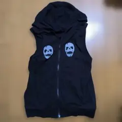 RAD CUSTOM ラッドカスタム スカル フード付きベスト 160cm 黒