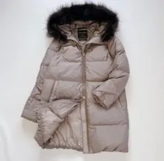 美品✨ナノユニバース 西川ダウン ダウンコート モカ　ラクーン　36