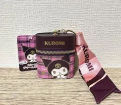 サンリオキャラクターズ　クロミ　スカーフ付き　チャームポーチ