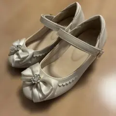 発表会女の子靴パンプス１９サイズベージュ美品