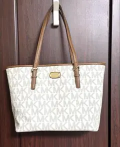 MICHAEL KORS トートバッグ モノグラム ホワイト ブラウンのサムネイル