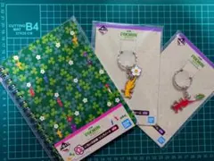 ピクミン 一番くじ メタルチャーム（赤&黄）＋ リングノート 計3点セット