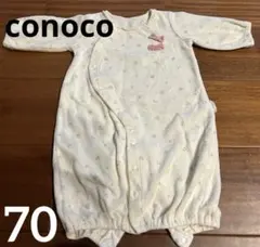 バースデイ　conocoベビー 花柄 リボン付きツーウェイ・ドレスオール