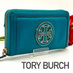 TORY BURCH 長財布 ターコイズブルー ラウンドファスナーのサムネイル
