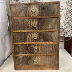 アンティーク　木製ラック 5段引き出し　レトロラック　当時物