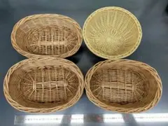 ★タイムセール中★　籐かご（布つき、 4個セット）