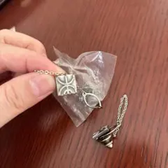 シルバー 幾何学模様 ネクタイピン3つセット