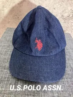 ✨U.S.POLO ASSN. ポロ　ダークデニム キャップ　ゴルフキャップ
