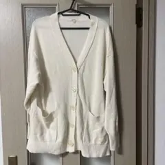 ま*よ様 アイボリー ボタン付きカーディガン 長袖