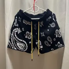 mnnl完売品 ペイズリー柄 ニットショートパンツ ブラックのサムネイル