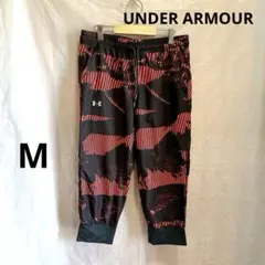 アンダーアーマー トレーニングパンツ MD 赤 黒 総柄 ジョガー エクササイズ