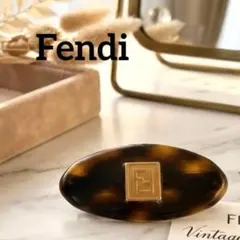 希少 FENDI フェンディ バレッタ べっ甲調ゴールド FFロゴ ズッカのサムネイル