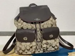 COACH コーチ F37476 シグネチャー リュック 美品