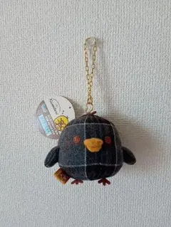 キイロイトリ ぶらさげぬいぐるみ チェック柄 タグ付 サンエックス 
