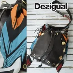 DESIGUAL スタッズ付き ショルダーバッグ 巾着タイプ y2k 平成