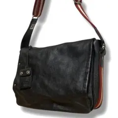 人気商品　バリー　ショルダーバッグ　トレスポ　A4収納可　レザー　ブラウン