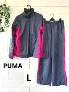 PUMAプーマ　ウィンドブレーカー　グレー　フリース　L