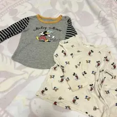 ミッキーマウス カットソー 2枚セット