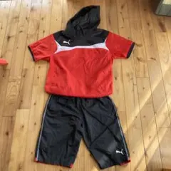 PUMA ピステ上下セット S 赤/黒