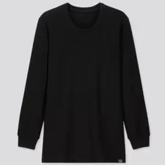 ユニクロ ヒートテックウルトラウォームクルーネックT（超極暖）　XL 黒