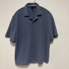 H&M 半袖シャツ ワッフル素材 グレー Sのサムネイル