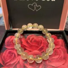 天然石ブレスレット　ゴールドルチルクォーツ　お買い得