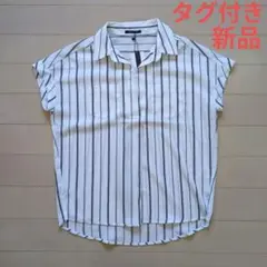 one way ホワイトストライプ 半袖シャツ