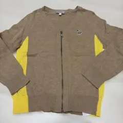 ブラウン/イエロー ジッパーカーディガン　PaulSmith