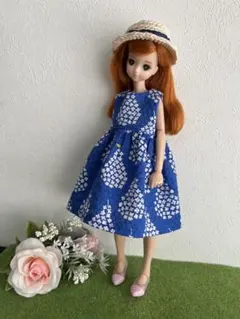 リカちゃん服　833 サマーワンピースセット　ハンドメイドのサムネイル