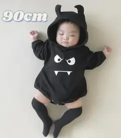デビル パーカー ロンパース 90cm ハロウィン コスプレ ベビー 仮装