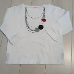 familiar 140 ホワイト 七分袖 カットソー