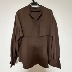 OFALO 長袖シャツ ブラウン Lサイズ