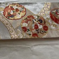 袋帯　六通柄　金糸　四季の花　丸文　唐織　正絹　フォーマル 袋帯 六通柄 金糸 四季の花 丸文 唐織 正絹 フォーマル - メルカリ
