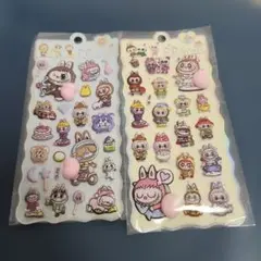 大人気‼️labubu おしりぷくぷくシール 3Dシール　2枚セット