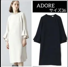 美品 ADORE 定価3.9万 ストレッチジョーゼットワンピース 38 上品