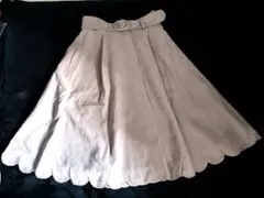 Fi.n.t スカラップヘム フレアスカート