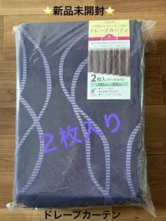 ⭐️新品未開封⭐️TOPVALU ドレープカーテン 2枚　100x200cm