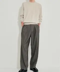 System homme　ツイード風　ワイドパンツ