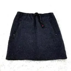 【レディース】Gramicci ミックスウール ミニスカート チャコール Sのサムネイル