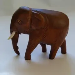 木彫り　象　置物　タイ土産　インテリア